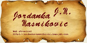Jordanka Masniković vizit kartica